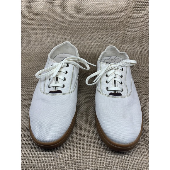 OluKai Men's White Kahu Lace Up Canvas Boat Shoe Size 8 EUR 40 - Picture 2 of 7